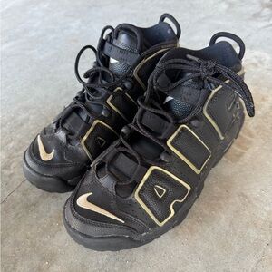 Nike Uptempo Black & Gold